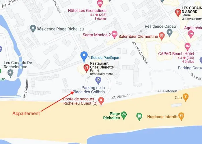 Daire Les Maisons Sur La Plage, T2 Les Pieds Dans L'eau Agde